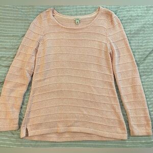 L.L Bean Light Pink Pullover Sweater Size M